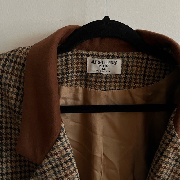 Brown herringbone dark academia blazer - Picture 2 of 3